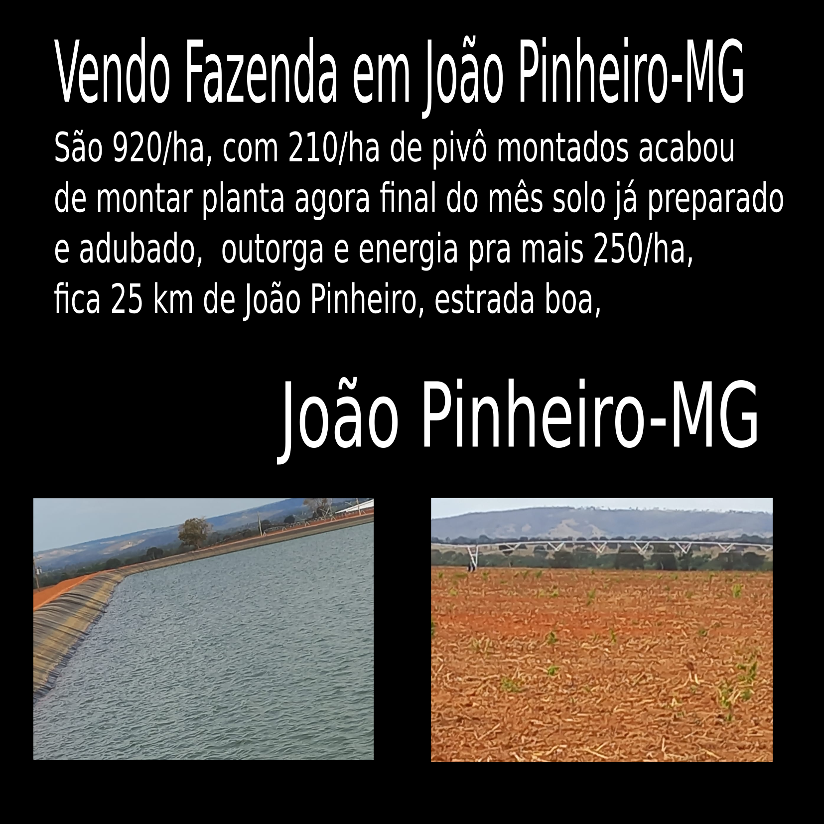 Vendo Fazenda de 920 Hectares- João Pinheiro-MG 01 capa