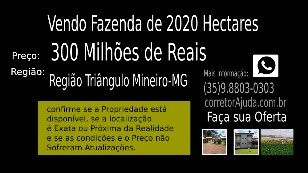 Vendo fazenda de 2020 Hectares- Triangulo Mineiro-MG c03