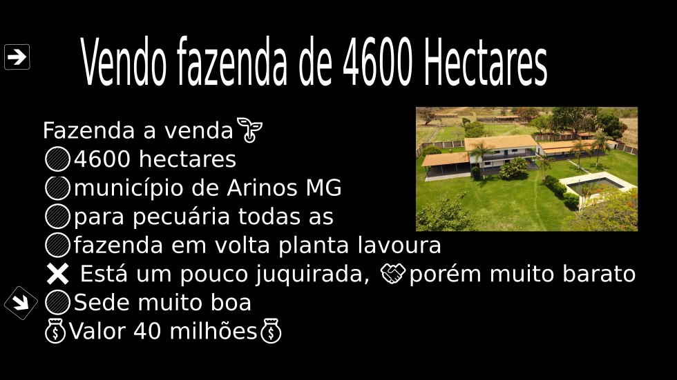Vendo fazenda de 4600 Hectares- Arinos-MG -03 capa