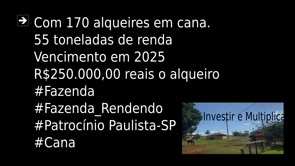 Vendo Fazenda de 248 Alqueres- Patrocínio Paulista-SP c5