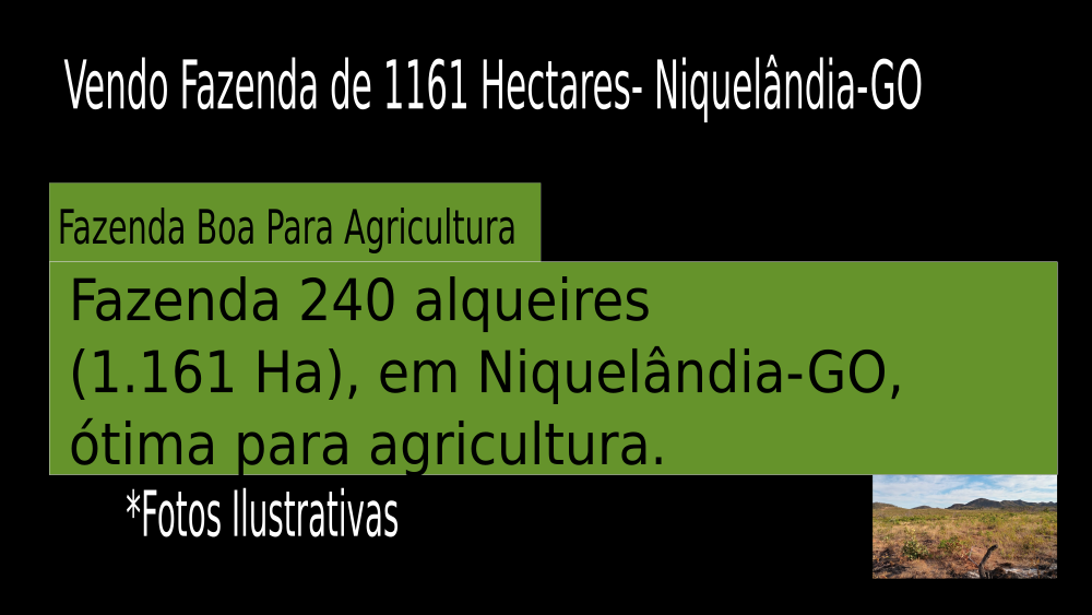 Vendo Fazenda de 1161 Hectares- Niquelândia-GOc013