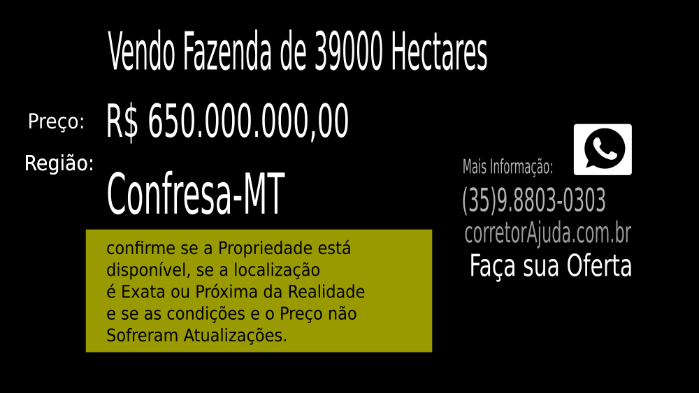 Vendo Fazenda de 39000 Hectares -Confresa-MT c03