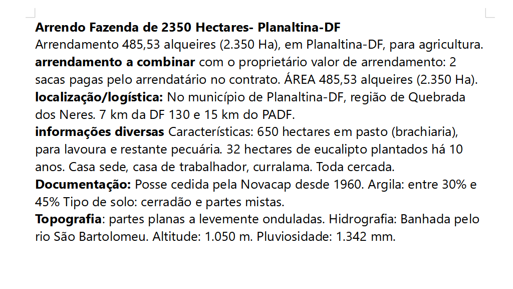 Arrendo Fazenda de 2350 Hectares- Planaltina-DF (5)