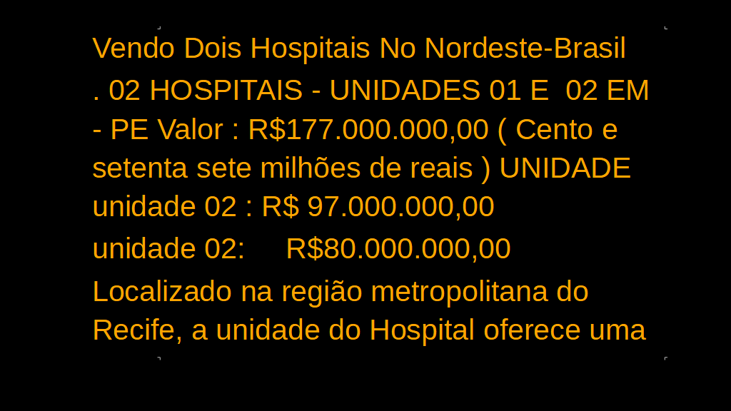 Vendo Dois Hospitais Completos No Nordeste-Brasil (1)