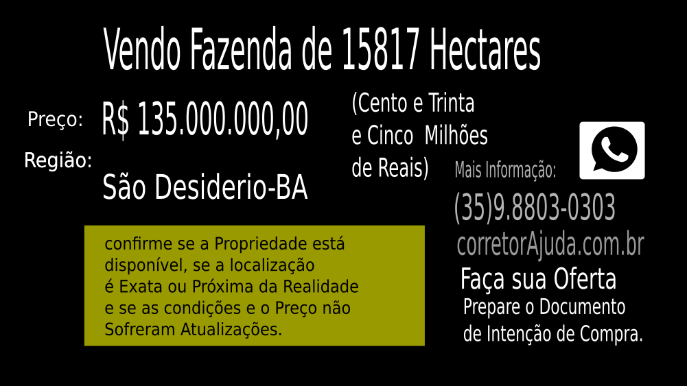 Vendo Fazenda de 15817 Hectares- São Desiderio-BA (1)