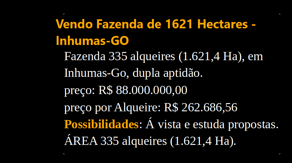Vendo Fazenda de 1621 Hectares - Inhumas-GO (2)