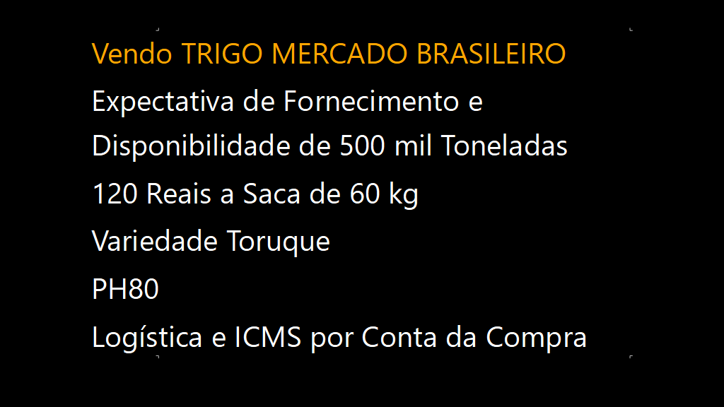 Vendo Fornecimento de Trigo para Mercado Brasileiro 500 Mil Toneladas (3)