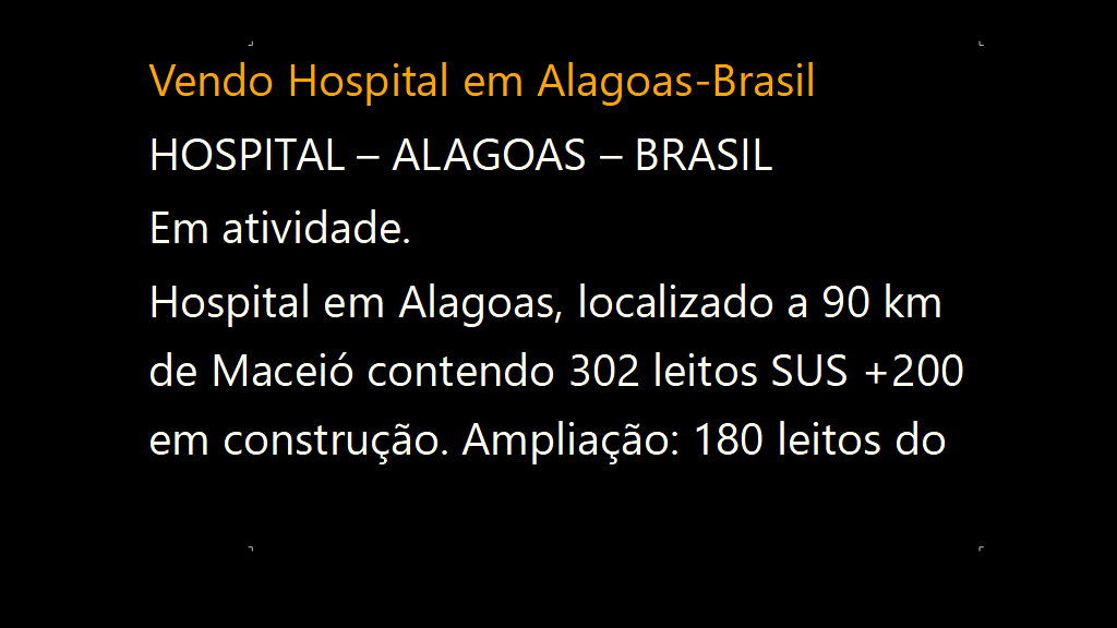 Vendo Hospital em Alagoas-Brasil (1)
