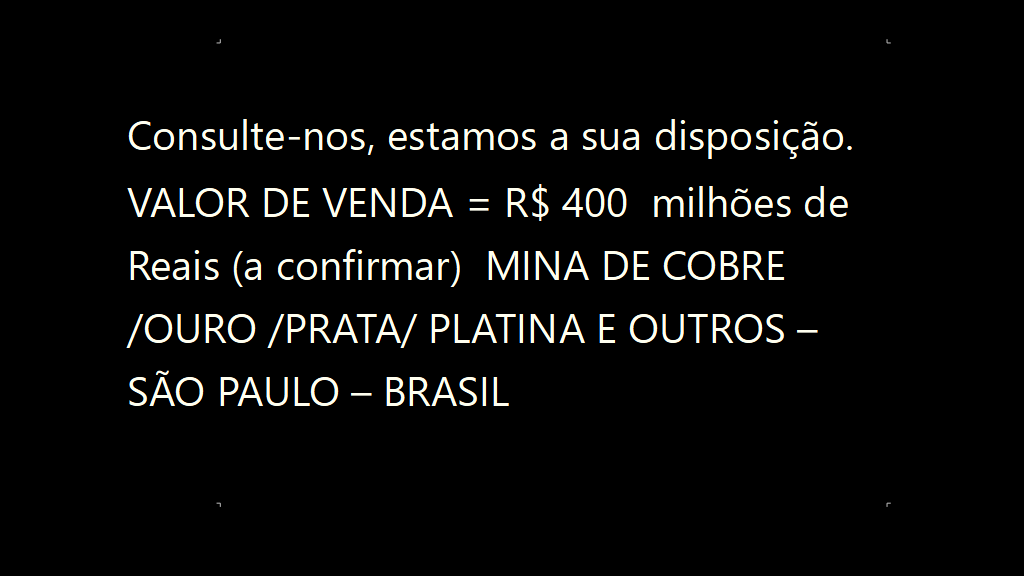 Vendo Mina de Cobre-Ouro-Prata-Platina e Outros (8)