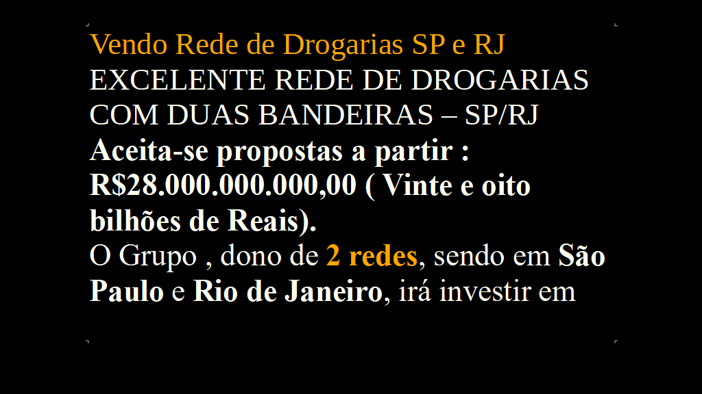 Vendo Rede de Drogarias e Farmácias RJ e SP (1)