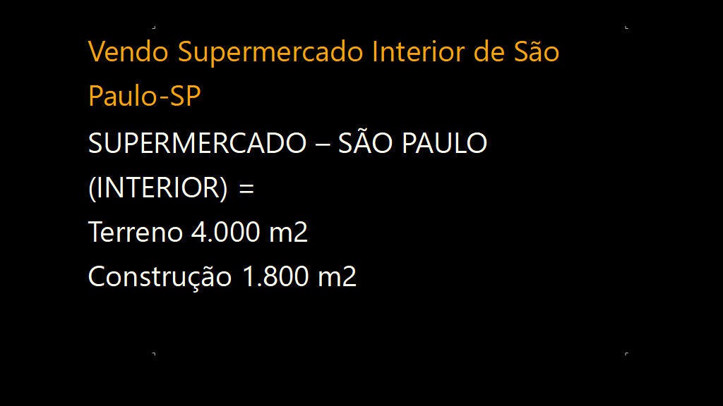 Vendo Supermercado Interior de São Paulo-SP (1)