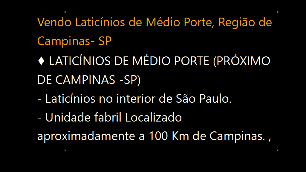 Vendo Laticínios de Médio Porte, Região de Campinas- SP (1)