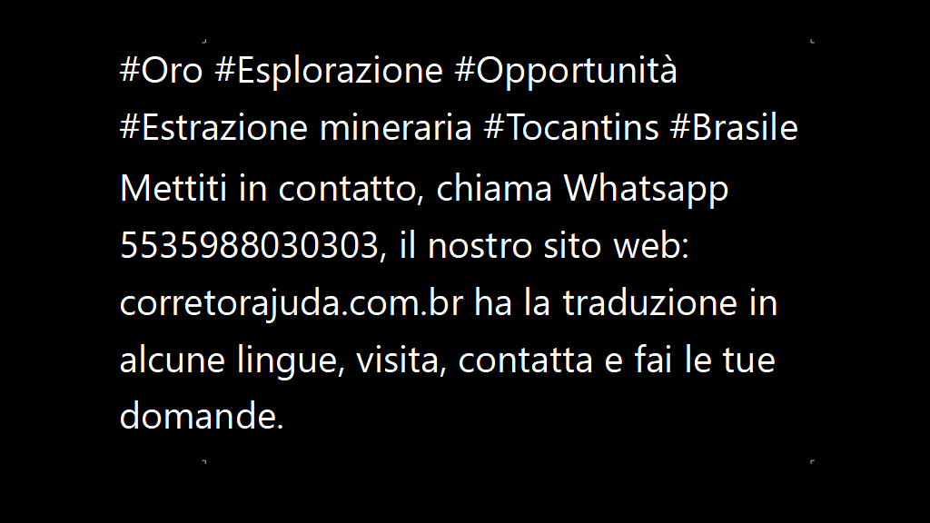 Vendo Mineradora de Ouro em Tocantins- Brasil- Italiano (3)