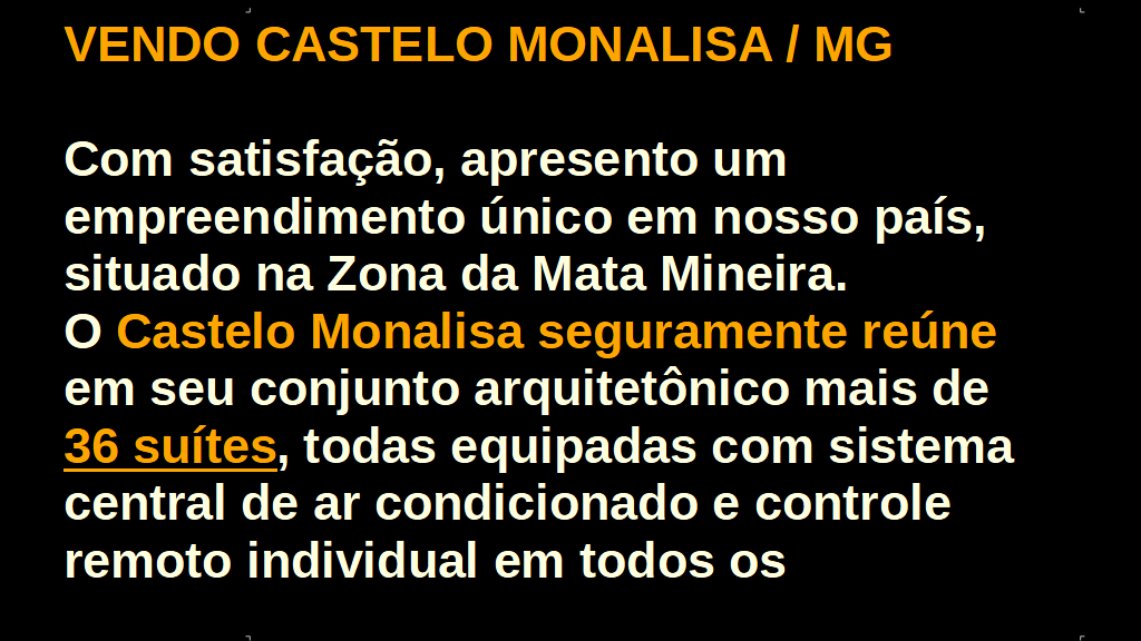 VENDO CASTELO MONALISA - MG (1)