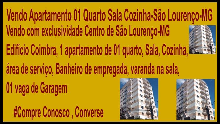 Vendo Apartamento 01 Quarto Sala Cozinha- São Lourenço-MG (1)