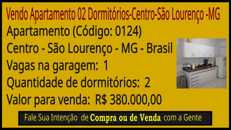 Vendo Apartamento 02 Dormitórios-Centro-São Lourenço -MG (8) a 01 art 01