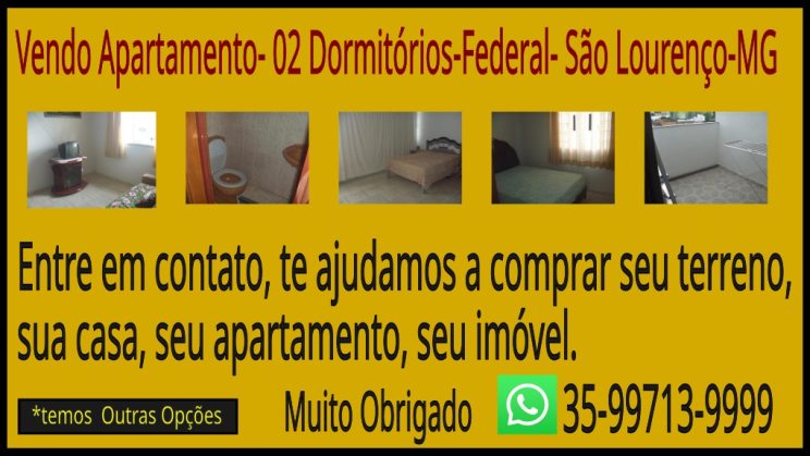 Vendo Apartamento- 02 Dormitórios-Federal- São Lourenço-MG a 01 (1)
