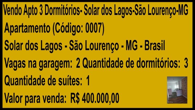 Vendo Apartamento 3 Dormitórios- Solar dos Lagos-São Lourenço-MG 0001 (8)