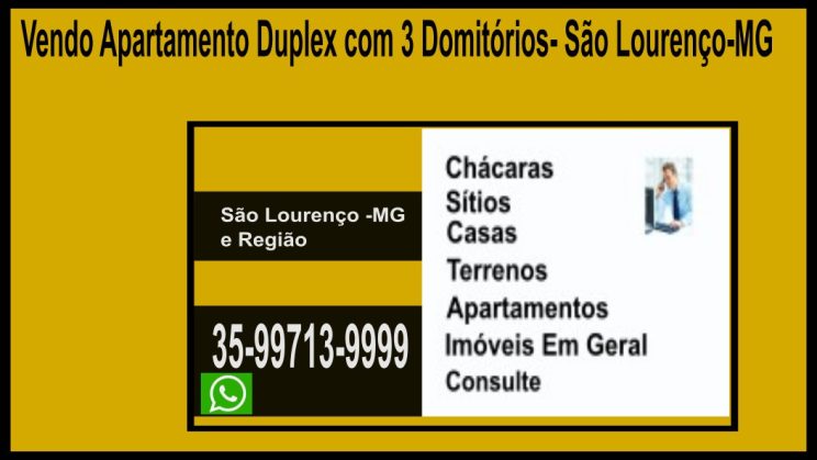 Vendo Apartamento Duplex com 3 Domitórios- São Lourenço-MG (1)