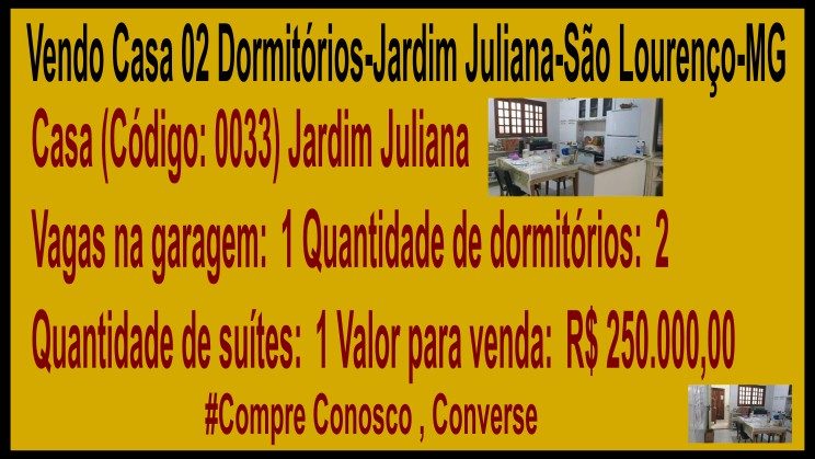 Vendo Casa 02 Dormitórios-Jardim Juliana-São Lourenço-MG (1)