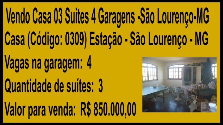 Vendo Casa 03 Suites 4 Garagens -São Lourenço-MG (1)