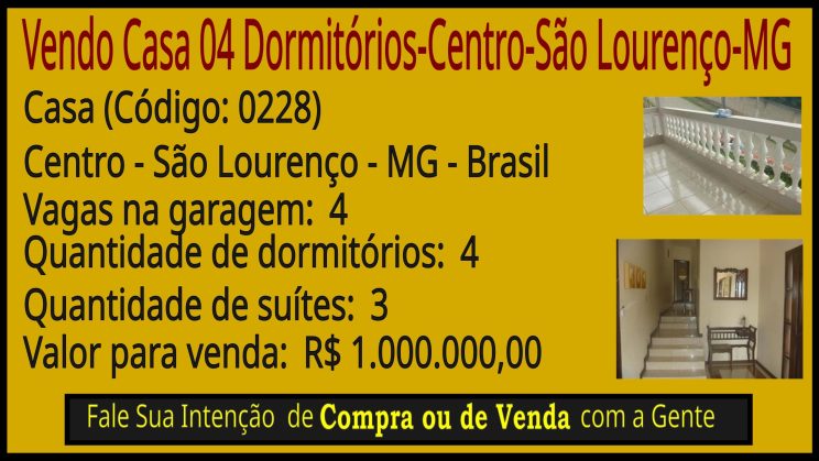 Vendo Casa 04 Dormitórios-Centro-São Lourenço-MG a 01 (1)