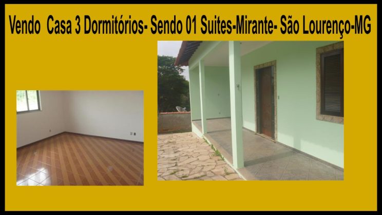 Vendo Casa 3 Dormitórios- Sendo 01 Suites-Mirante- São Lourenço-MG (4)