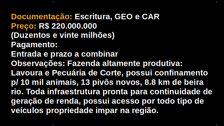 Vendo Fazenda 2503 Hectares-Alvorada do Norte-GO (6)