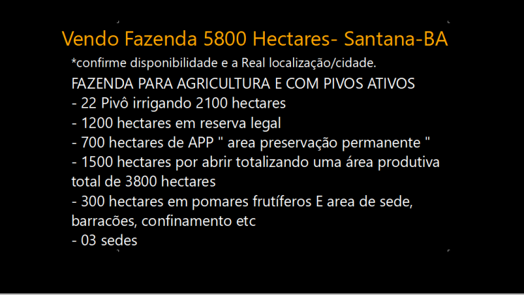 Vendo Fazenda 5800 Hectares- Santana-BA (1)