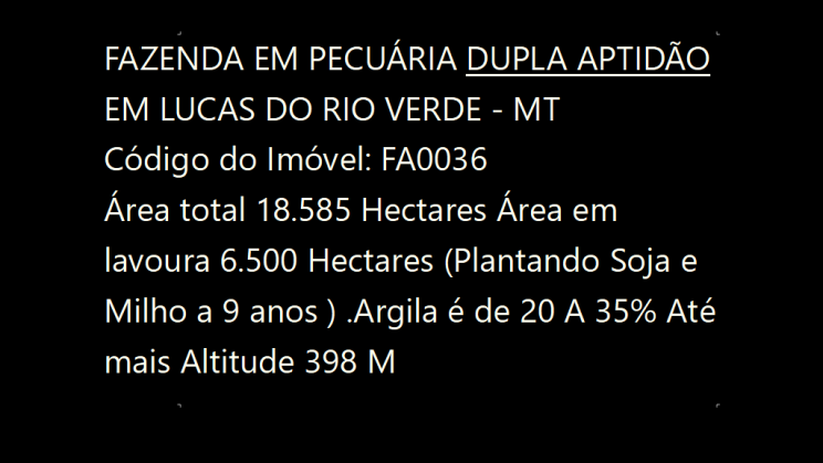 Vendo Fazenda de 18505 Hectares- Lucas do Rio Verde-MT (2)