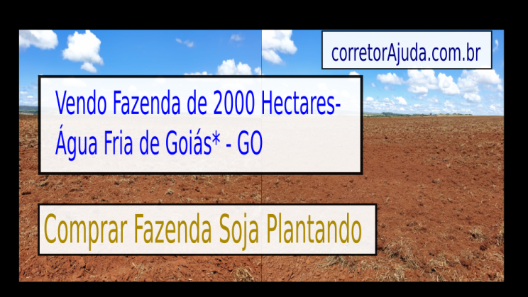 Vendo Fazenda de 2000 Hectares- Água Fria de Goiás - GO c1