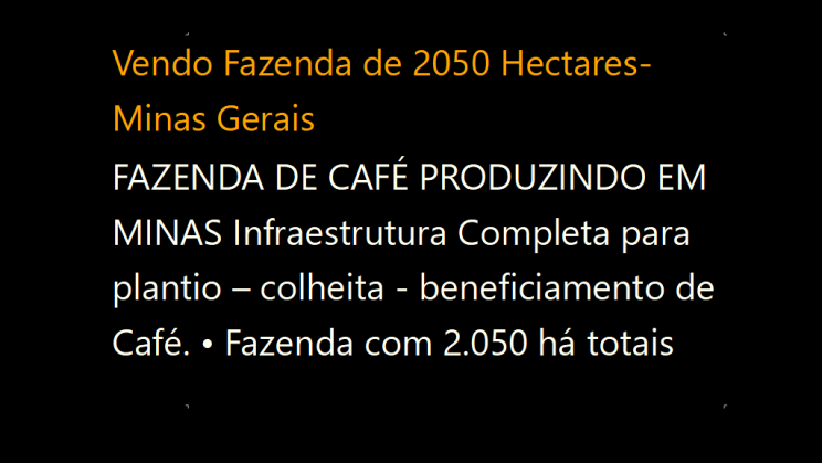 Vendo Fazenda de 2050 Hectares- Minas Gerais (1)