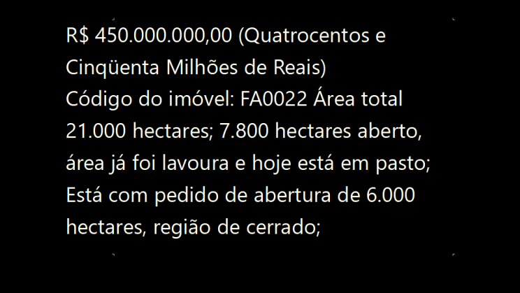Vendo Fazenda de 21000 Hectares- Diamantino-MT (2)