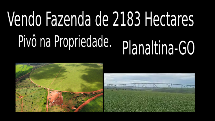 Vendo Fazenda de 2183 Hectares - Planaltina-GO capa 01