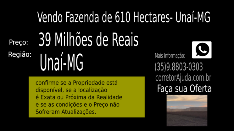 Vendo Fazenda de 610 Hectares- Unaí-MG c03