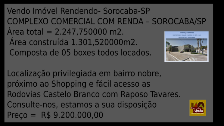 Vendo Imóvel Rendendo- Sorocaba-SP c06