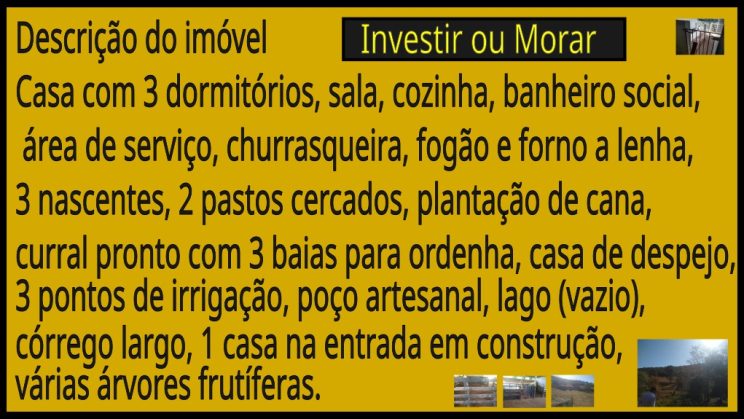 Vendo Sitio e Casa 03 Dormitórios-Zona Rural- Soledade de Minas-MG a 01 (4)