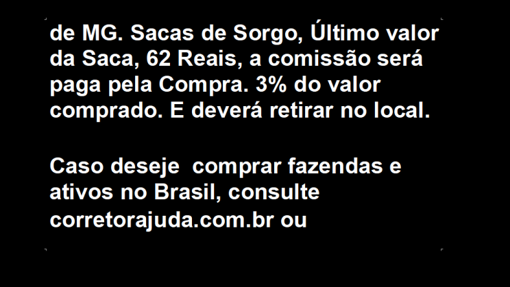 Vendo Sorgo- Temos essa Oferta por Tempo Limitado (2)