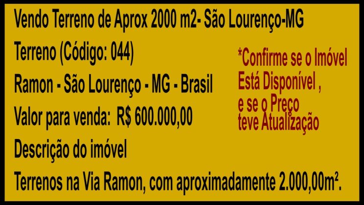 Vendo Terreno de Aprox 2000 m2- São Lourenço-MG (1)