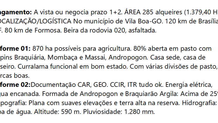 Vendo fazenda de 1370Hectares- Vila Boa-GO (5)