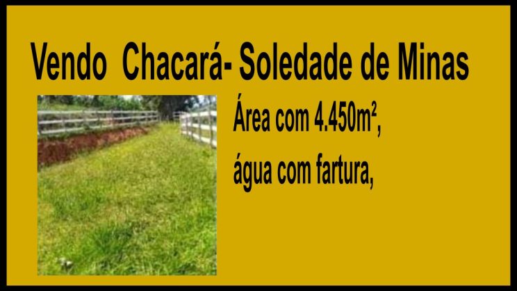 Vendo sitio Chacará Soledade de Minas -MG06