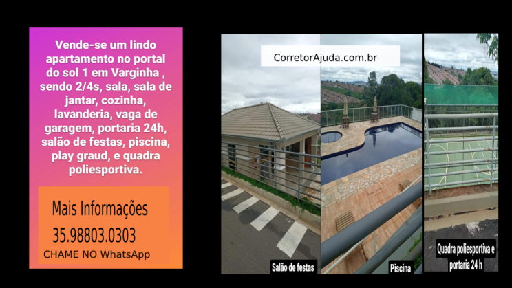 vendo apartametno de 2 quartos varginha-mg c09